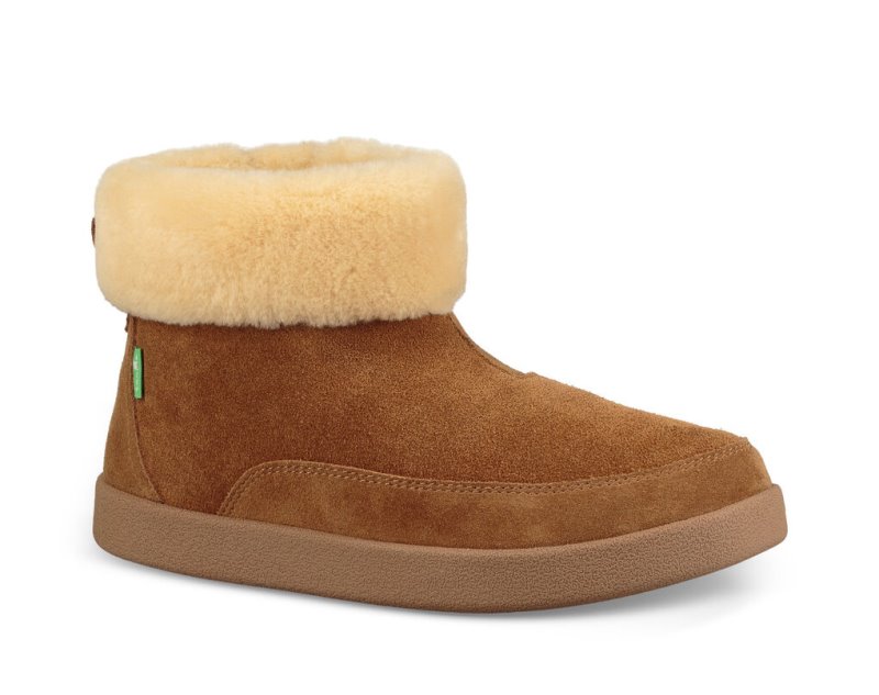 Bottes Sanuk New Bootah Suède Femme - Marron YXLPFK574